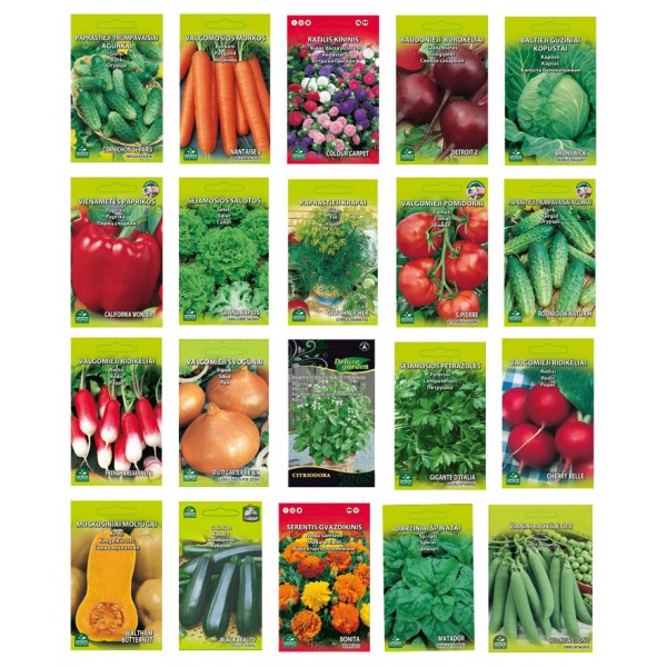 Vegetable seed set "Family Garden" 20 pcs.