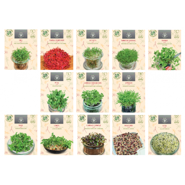 13 Microgreen Seed Collection | Seedsonline.eu