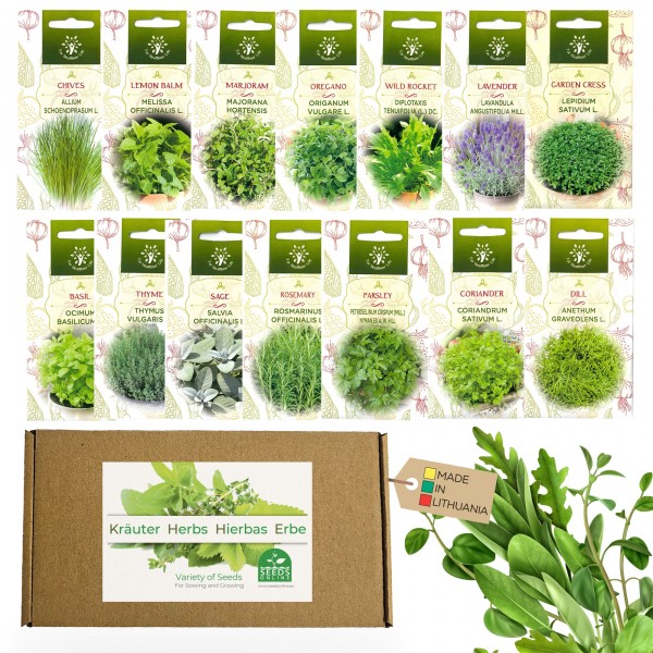 SET of 14pcs OF HERB SEEDS