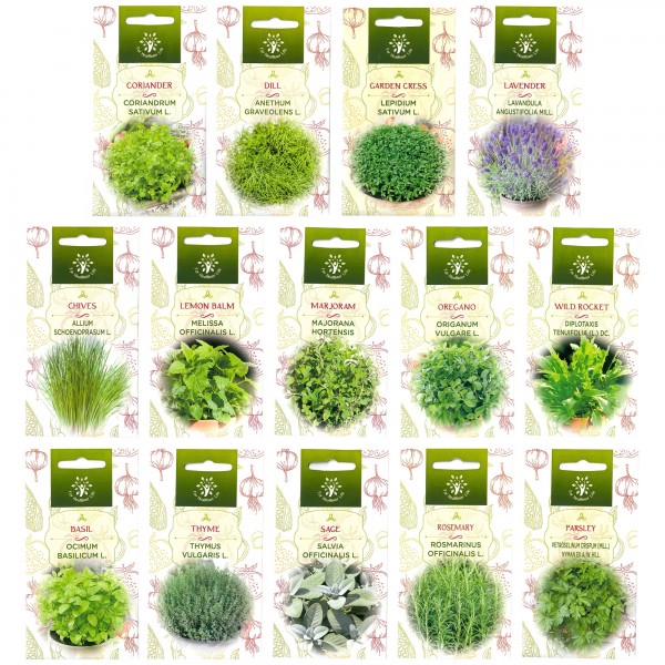 SET of 14pcs OF HERB SEEDS